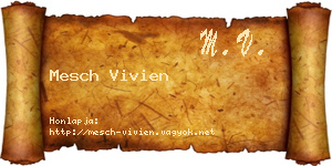 Mesch Vivien névjegykártya